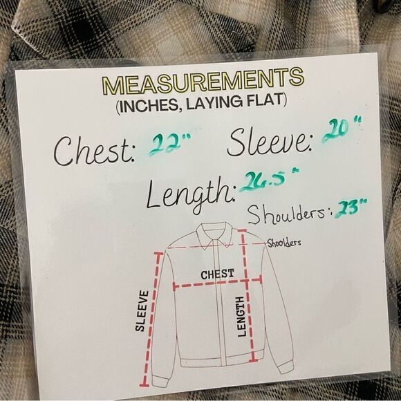 Blu Pepper Cream & Black Plaid Shacket CabinCore Fall Boho Flannel Comfy Size S - Picture 4 of 11